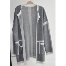 100%Acrylic Open Knit Women Cardigan with Button